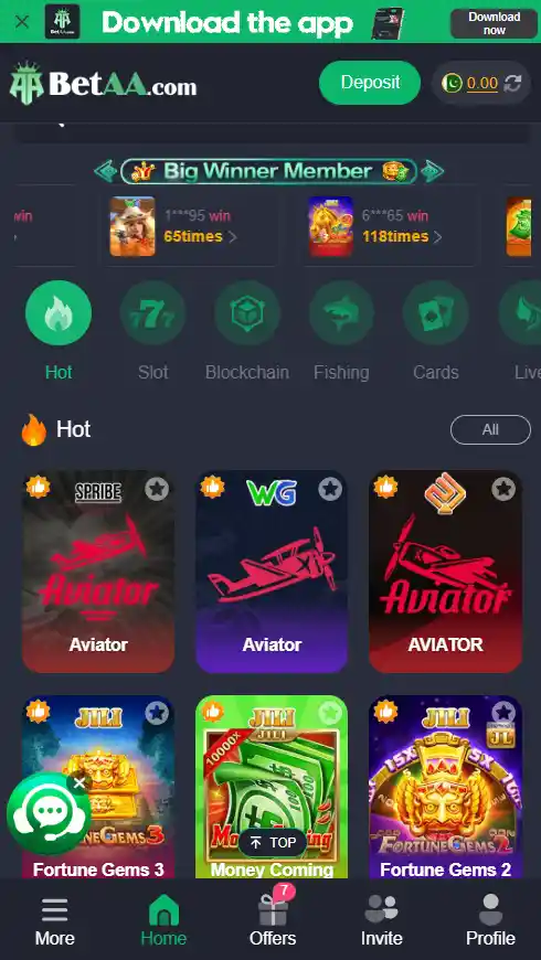 BetAA game screenshot image.