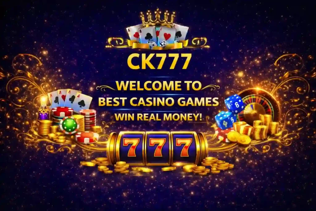 ck777 game official welcome banner image.