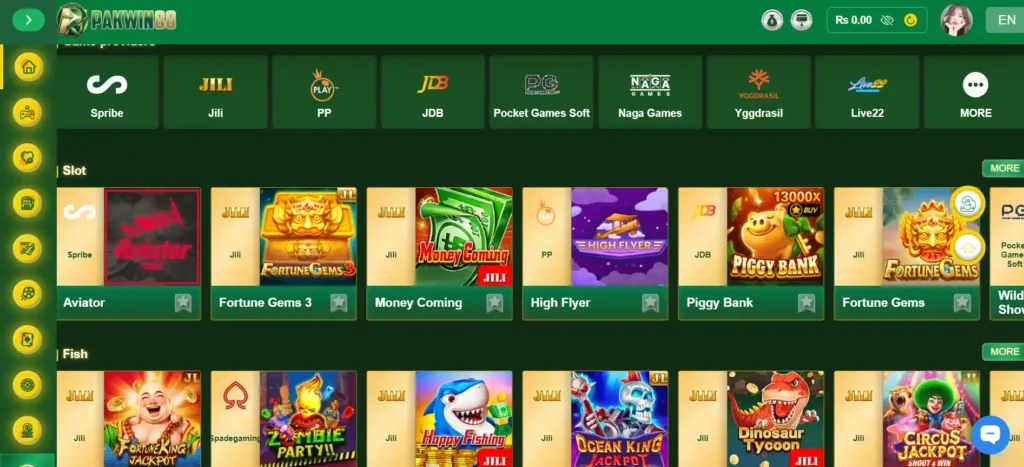 Pakwin88 game official screenshot image.