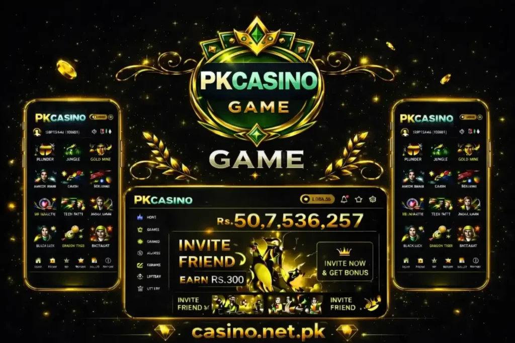 PKcasino official game invite friends image.