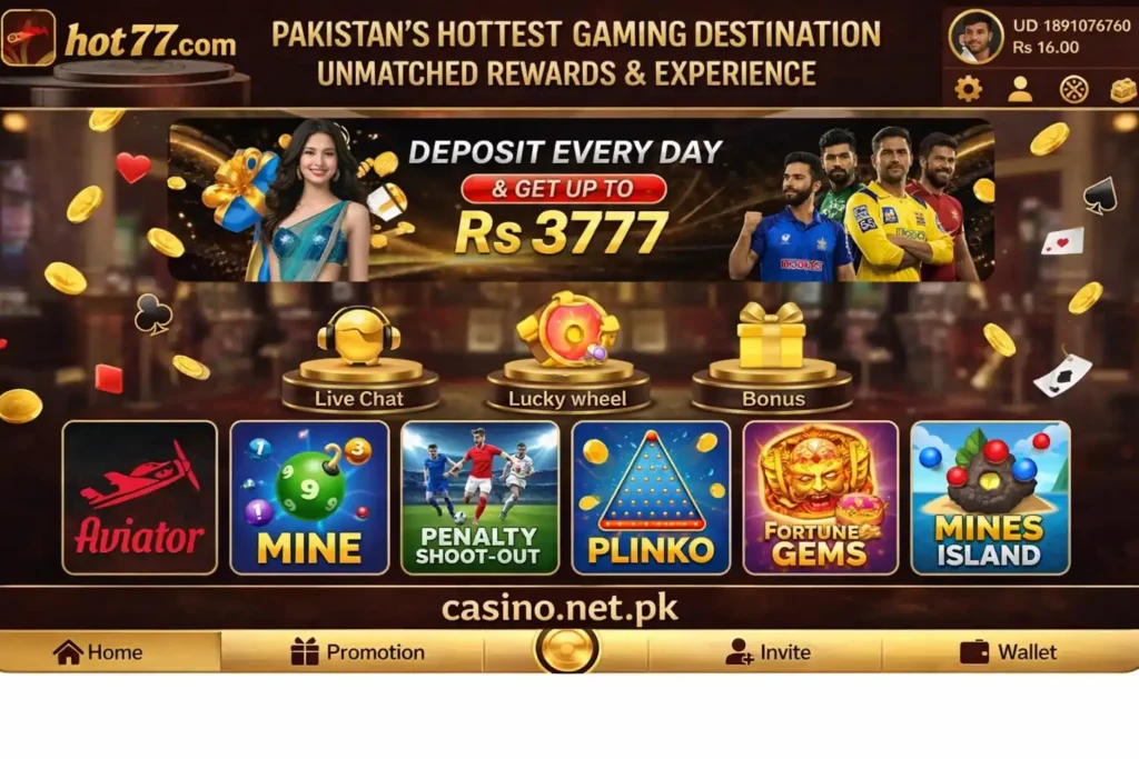 Hot77 game free bonus image download.