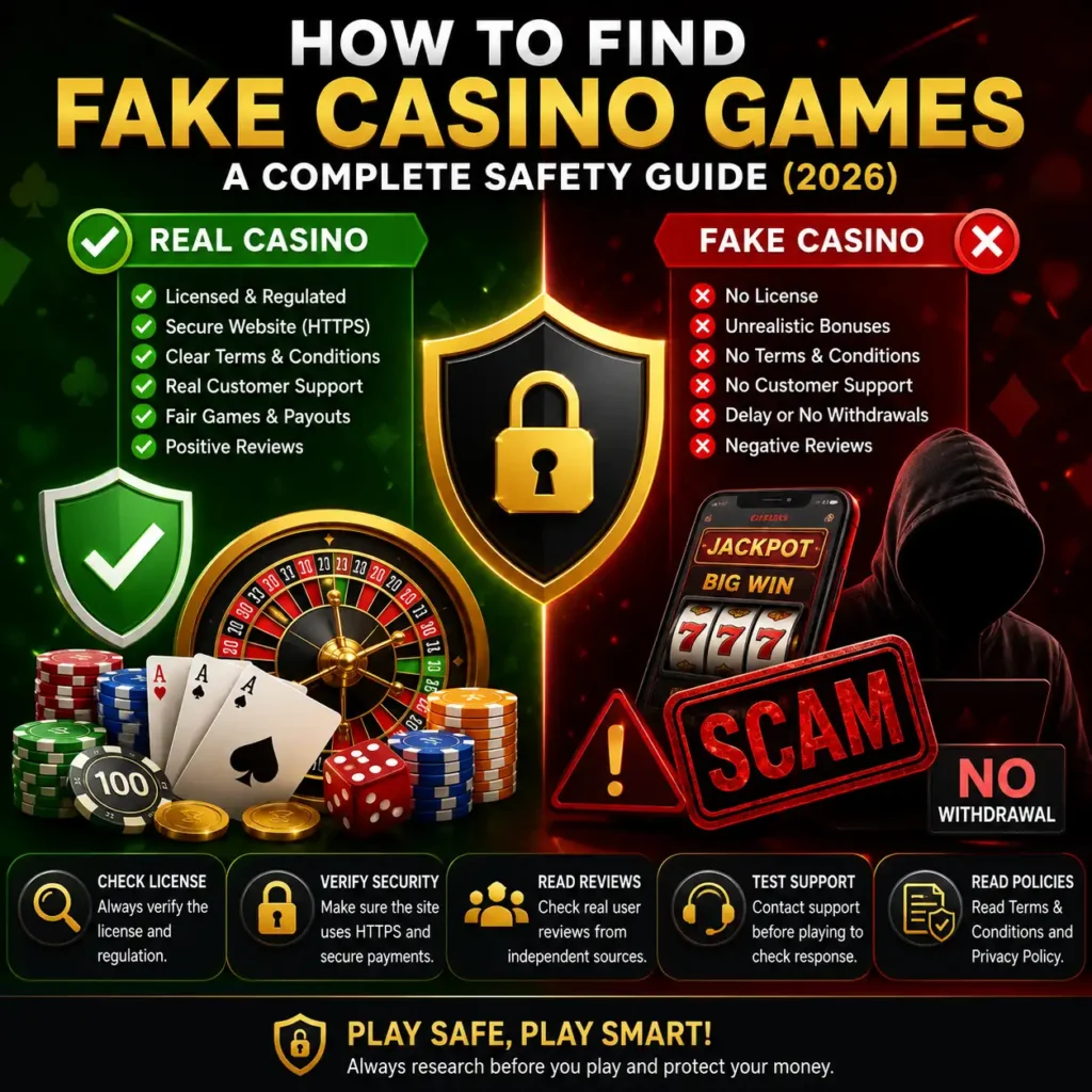 How to find fake casino game in Pakistan: a designed image