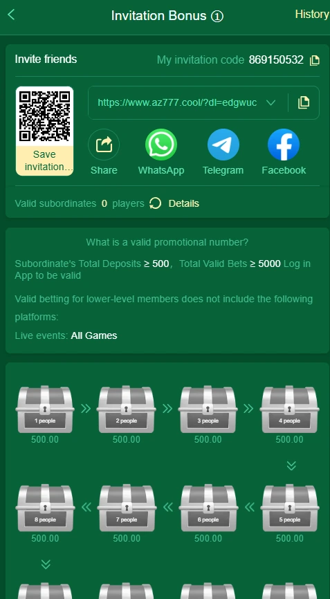 AZ777 Game invite firends bonuses.