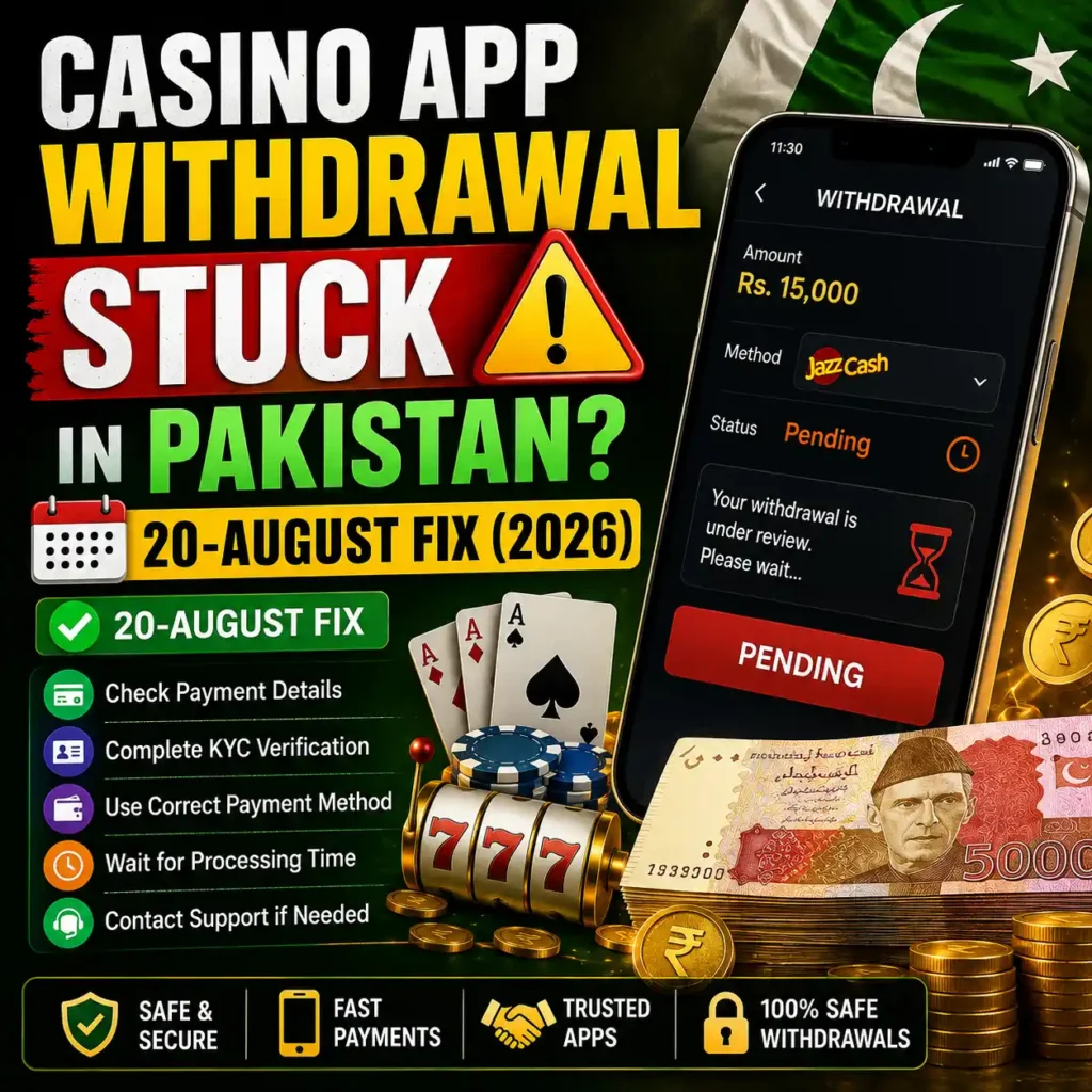 casino app withdrawal stuck image.