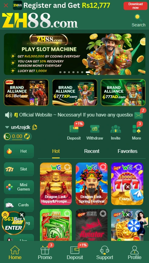 Download Zh88 game and earn real money.